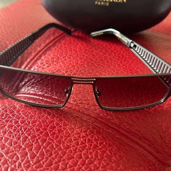 Boucheron Paris Bes 104.01 59-16-140 stunning gunmetal sunglasses - Picture 9 of 12